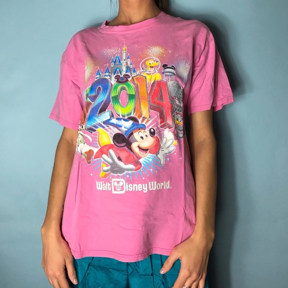 Disney Tops 24 Disney Land Pink T Shirt Poshmark